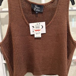 Knit crop sweater, size 2X; brand new